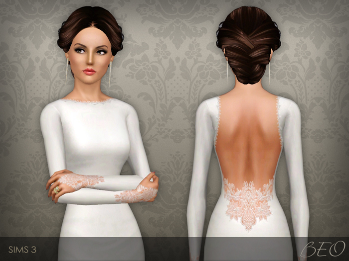 Wedding dress 35 for Sims 3 by BEO (1)